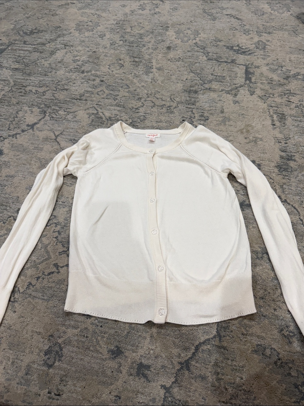 Cat & Jack Cream Button-Up kids Cardigan Sweater
